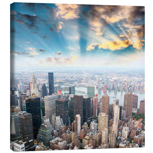 Canvas print Sunset sky over midtown Manhattan