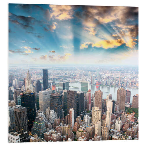 Gallery print Sunset sky over midtown Manhattan