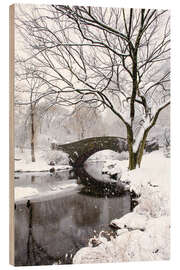 Hout print  Winter in New York