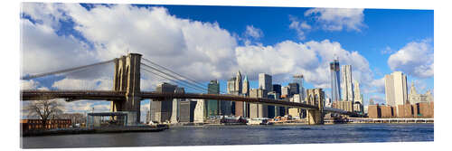 Akrylbillede Panoramic Brooklyn Bridge and Manhattan skyline