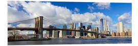 Foam board print Panoramic Brooklyn Bridge and Manhattan skyline