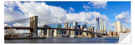 Sticker mural Pont de Brooklyn et skyline de Manhattan