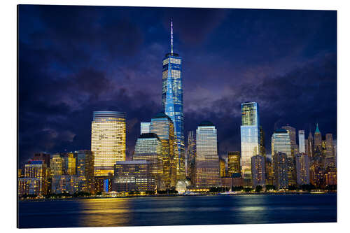 Tableau en aluminium Manhattan skyline at night