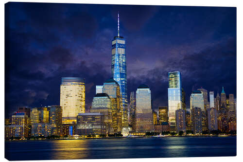 Leinwandbild Manhattan Skyline bei Nacht