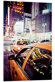 Akrylglastavla  Yellow Cabs and City Lights