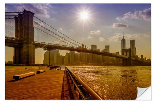 Naklejka na ścianę Brooklyn Bridge, New York, USA