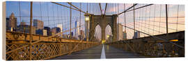 Quadro de madeira Brooklyn Bridge in Manhattan, New York