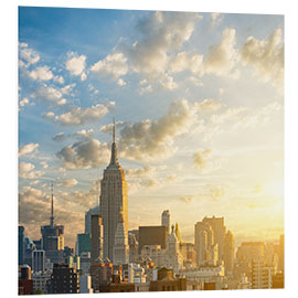 Foam board print Sunrise in Manhattan, New York