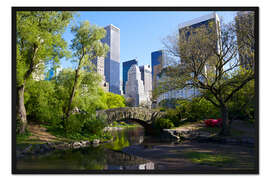 Gerahmter Kunstdruck Central Park und die Skyline von Manhattan
