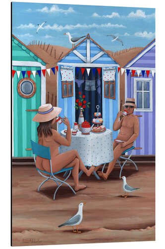 Cuadro de aluminio 26242 Beach huts afternoon teas