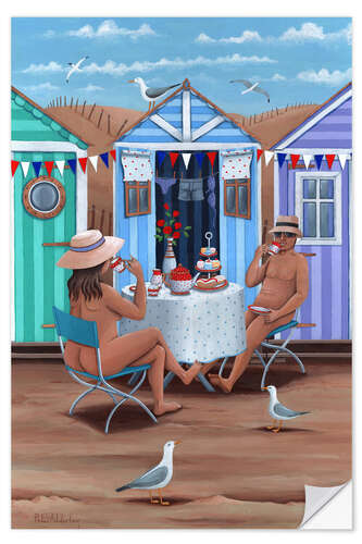 Vinilo para la pared 26242 Beach huts afternoon teas
