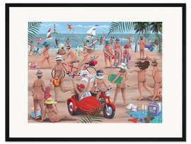 Gerahmter Kunstdruck Der FKK-Strand