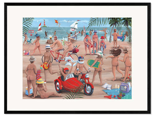 Framed art print The Nudist Beach