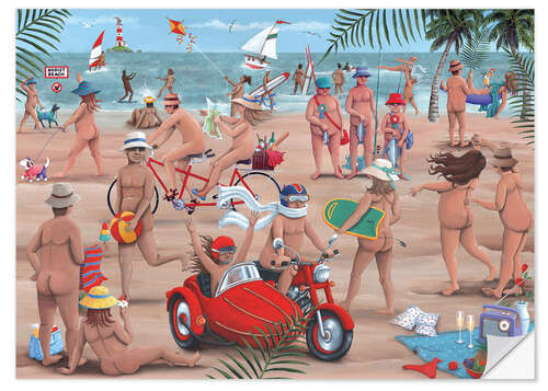 Sticker mural 26294 The Nudist Beach