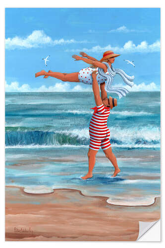 Sticker mural Dirty Dancing sur la plage