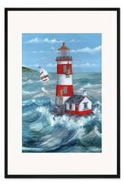 Gerahmter Kunstdruck Fensterputzer