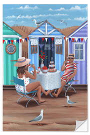 Självhäftande poster Beach Huts Afternoon Tease (Variant 1) - Peter Adderley