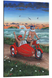 Magnettafel Motorrad und Beiwagen