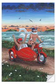 Wall sticker Motorbike and sidecar