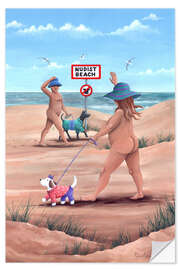 Sticker mural Plage de nudistes