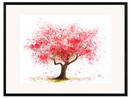 Ingelijste kunstdruk Cherry tree