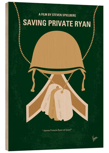 Wood print Saving Private Ryan