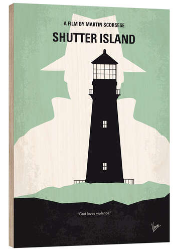 Hout print Shutter Island