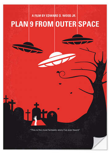 Selvklebende plakat Plan 9 From Outer Space