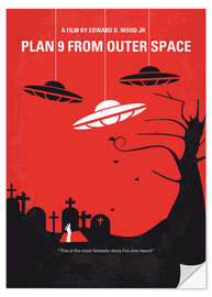 Selvklebende plakat Plan 9 From Outer Space