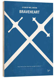 Tableau en bois Braveheart (anglais)