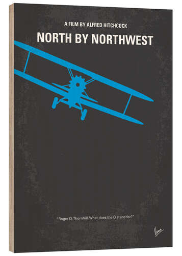 Wood print North By Northwest