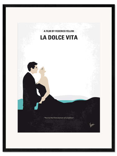 Impression artistique encadrée La dolce vita (anglais)