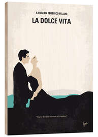 Wood print La Dolce Vita