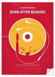 Selvklæbende plakat Burn After Reading