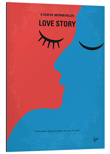 Tableau en aluminium Love Story (anglais)