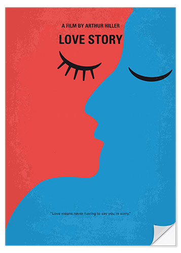 Selvklebende plakat Love Story