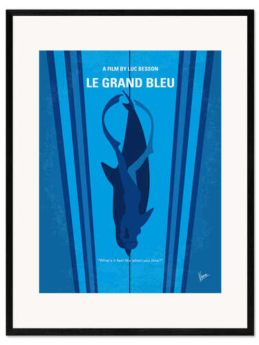 Kunsttryk i ramme Le Grand Bleu