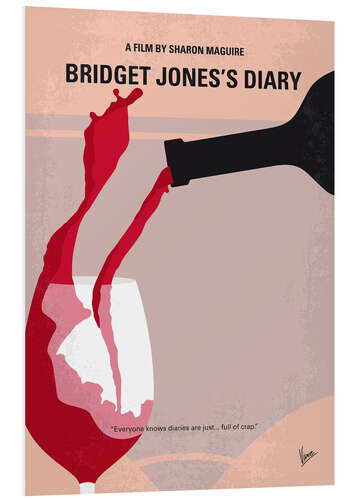 Bilde på skumplate Bridget Jones Diary minimal movie poster