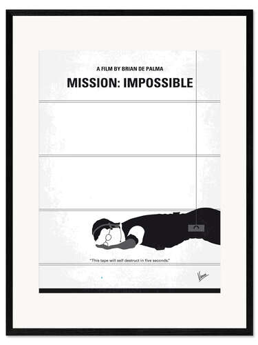 Impression artistique encadrée Mission impossible (anglais)