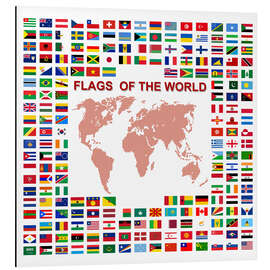 Magnettafel Flaggen der Welt