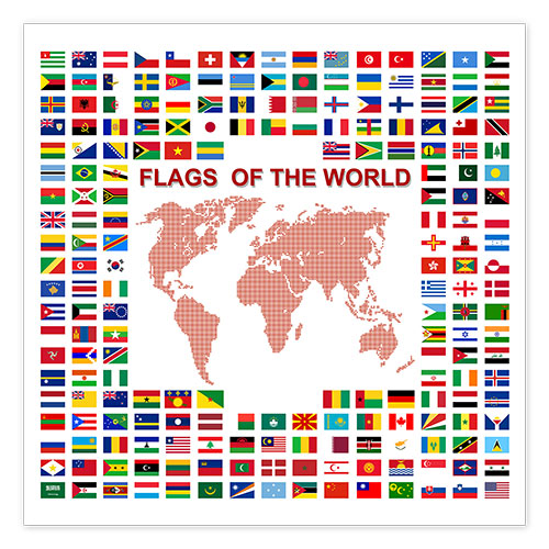 Poster Flaggen der Welt
