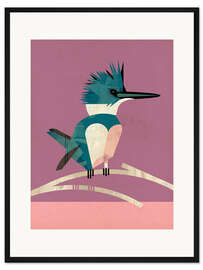 Gerahmter Kunstdruck Eisvogel