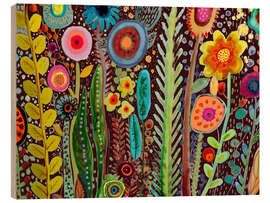 Wood print  jardinage (bourgogne) - Sylvie Demers