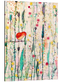 Magnettafel Wachsen II Vogel Blumen