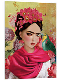 Cuadro de PVC Frida Kahlo &amp; Parrot