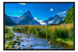 Gerahmter Kunstdruck Milford Sound Neuseeland