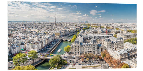 Quadro em PVC Paris Skyline from Notre-Dame