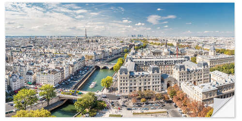 Wall sticker Paris Skyline from Notre-Dame