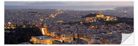 Selvklæbende plakat Athens Panorama