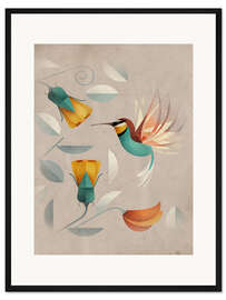 Gerahmter Kunstdruck Kolibri